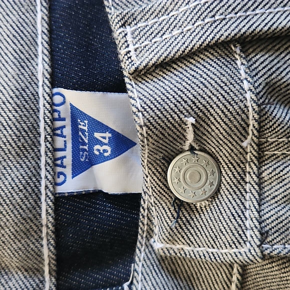 GALAPO DEAD STOCK MENS CARPENTER JEANS SIZE 34 100% cotton DENIM - Picture 6 of 10